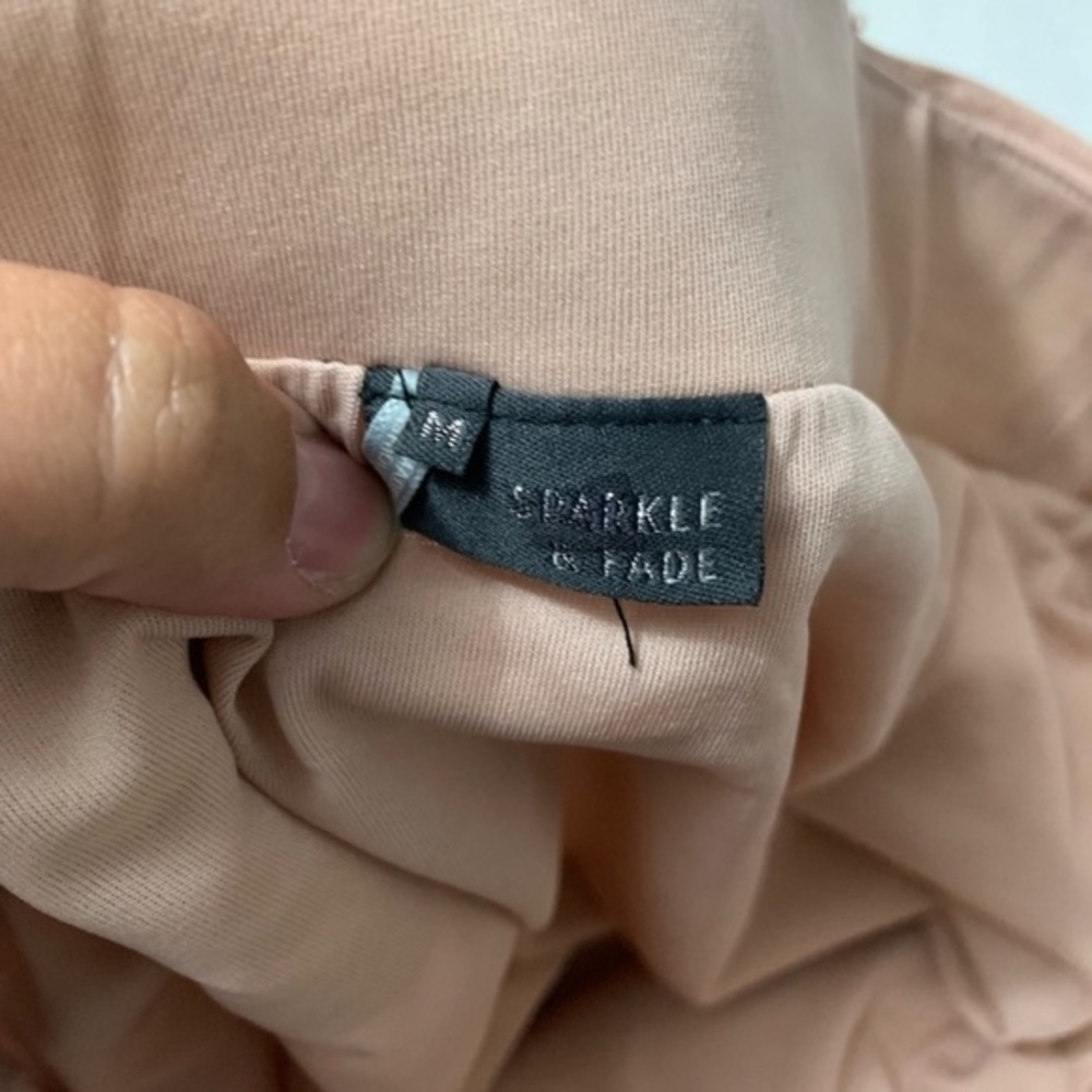 Urban Outfitters Blush Pink Textured Mini Skirt Y2K Soft Girl M - Picture 2 of 6